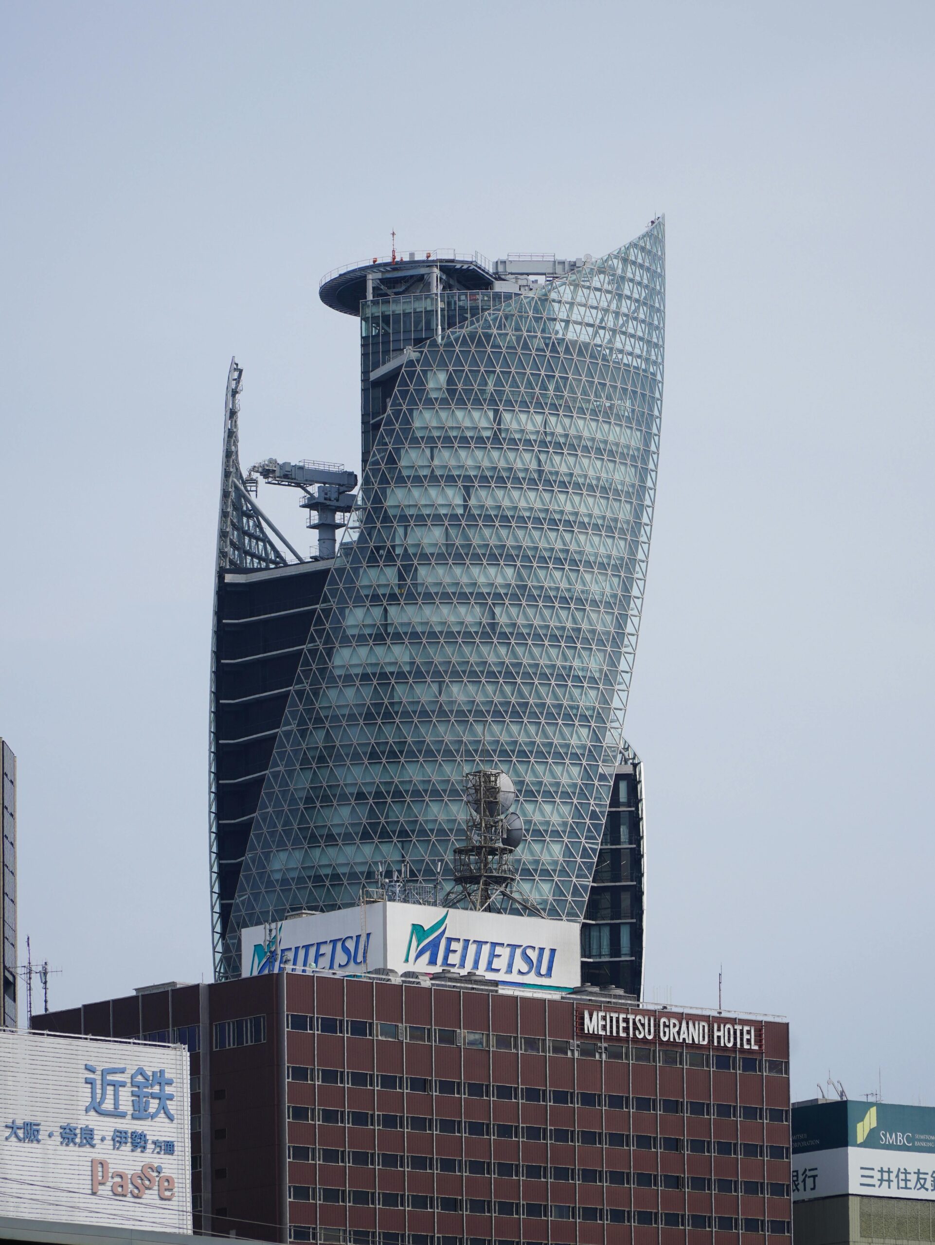 Modern skyscraper in Nagoya, showcasing innovative architecture and urban design.